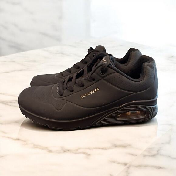 Skechers Shoes - Skechers Women's UNO Stand On Air Lace Up Shoes Black #73690 Size 11